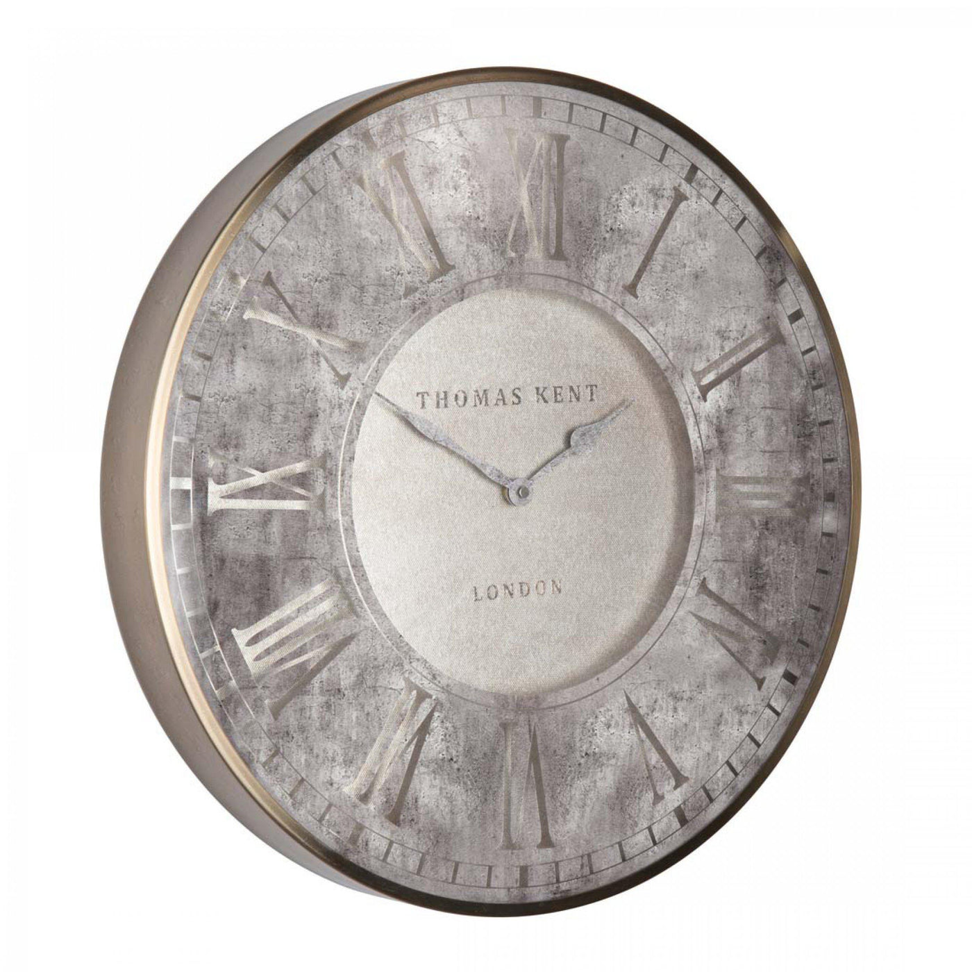 Florentine Silver 21" Wall Clock by Thomas Kent - TheArtistsQuarter