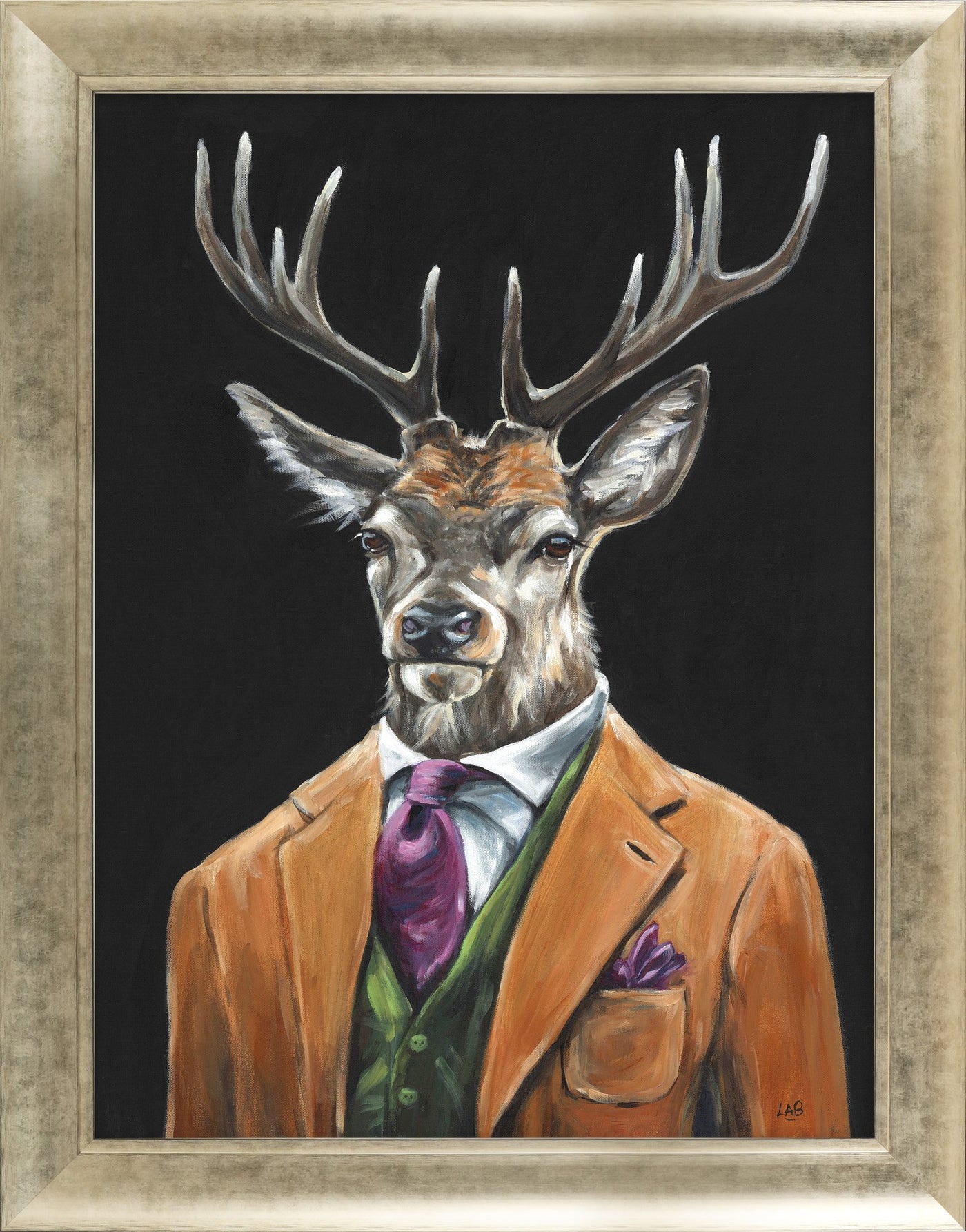 Gentleman Stag (Large Version) By Louise Brown *EXCLUSIVE* - TheArtistsQuarter