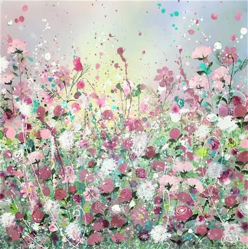 Pink Rose Burst By Jane Morgan (Original) - TheArtistsQuarter