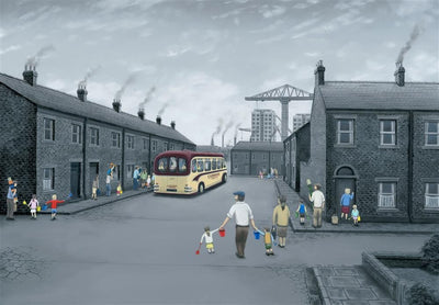 All Aboard For The Seaside Canvas By Leigh Lambert Limited Edition - TheArtistsQuarter