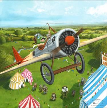 Mr Toad's Fantastic Air Display By Dale Bowen (Signed Limited Edition on Canvas) - TheArtistsQuarter