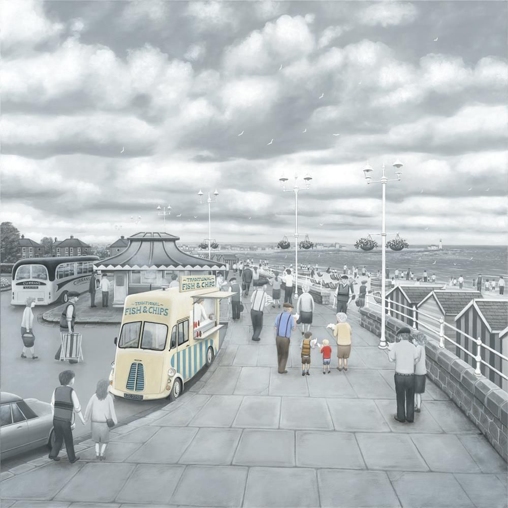 What Do You Like Best, Grandad Or Chips. Canvas By Leigh Lambert Limited Edition - TheArtistsQuarter