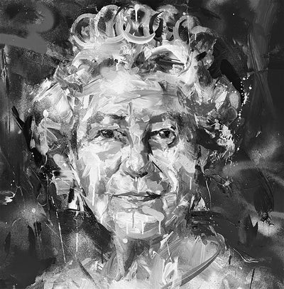 Her Majesty By Paul Wright (Hand Signed Limited Edition on Canvas) - TheArtistsQuarter