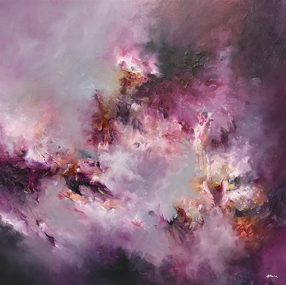 Damson Flame By Alison Johnson (Signed Limited Edition on Canvas) - TheArtistsQuarter