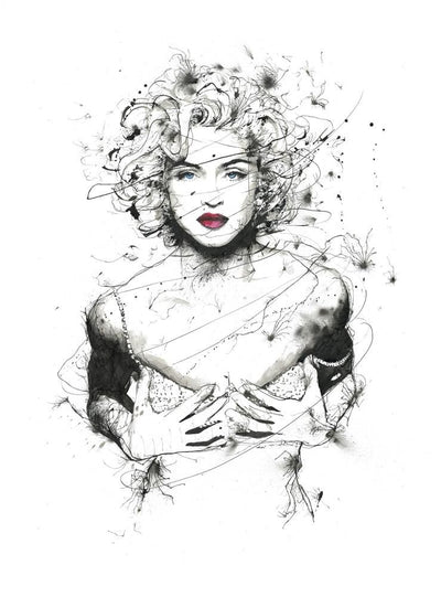 The Queen Of Pop Madonna Paper By Scott Tetlow Limited Edition - TheArtistsQuarter