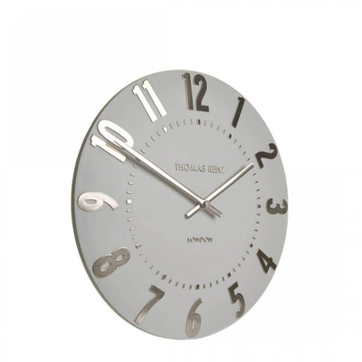 Mulberry 12" Wall Clock in Silver Cloud by Thomas Kent *STOCK DUE JAN* - TheArtistsQuarter
