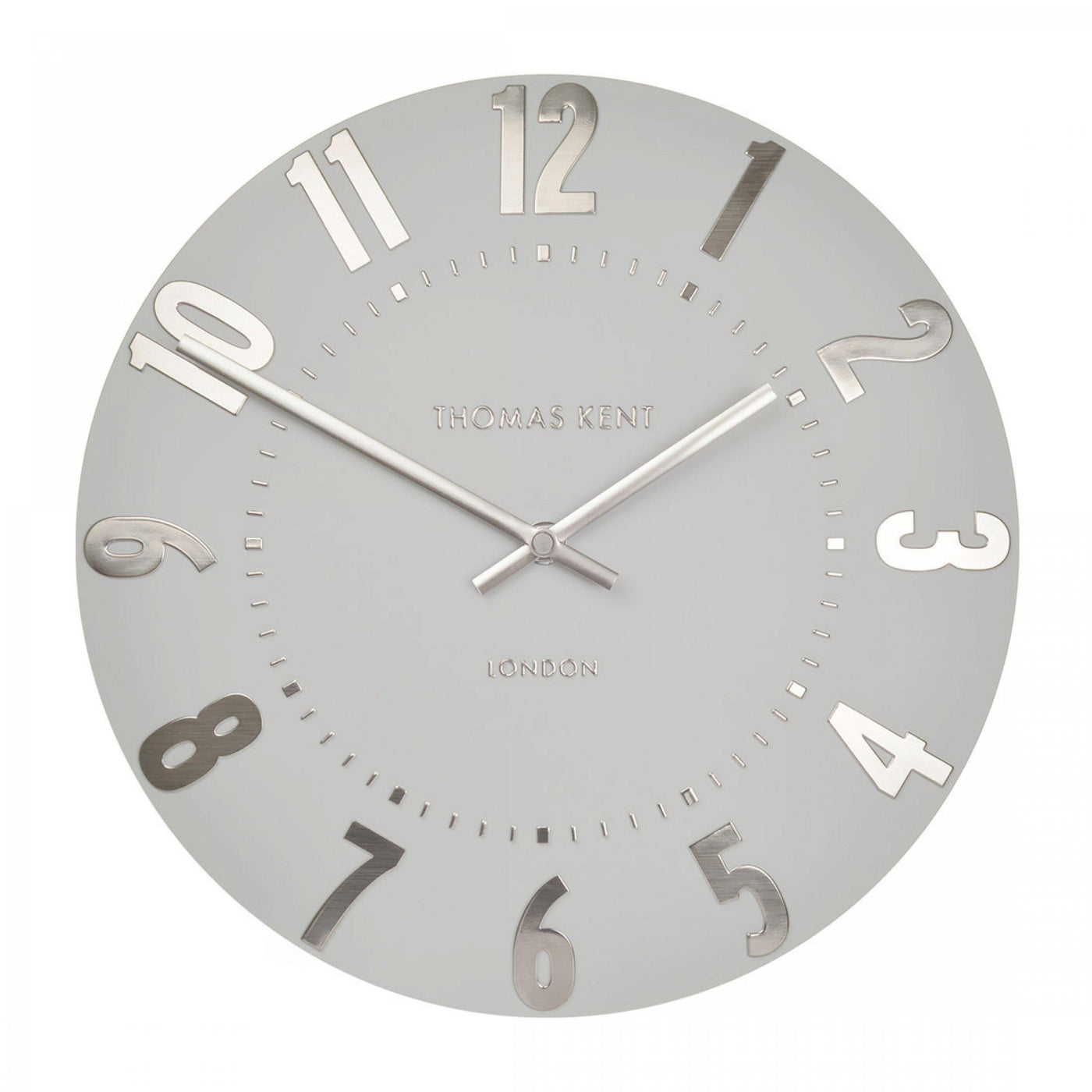 Mulberry 20" Wall Clock Silver Cloud by Thomas Kent - TheArtistsQuarter