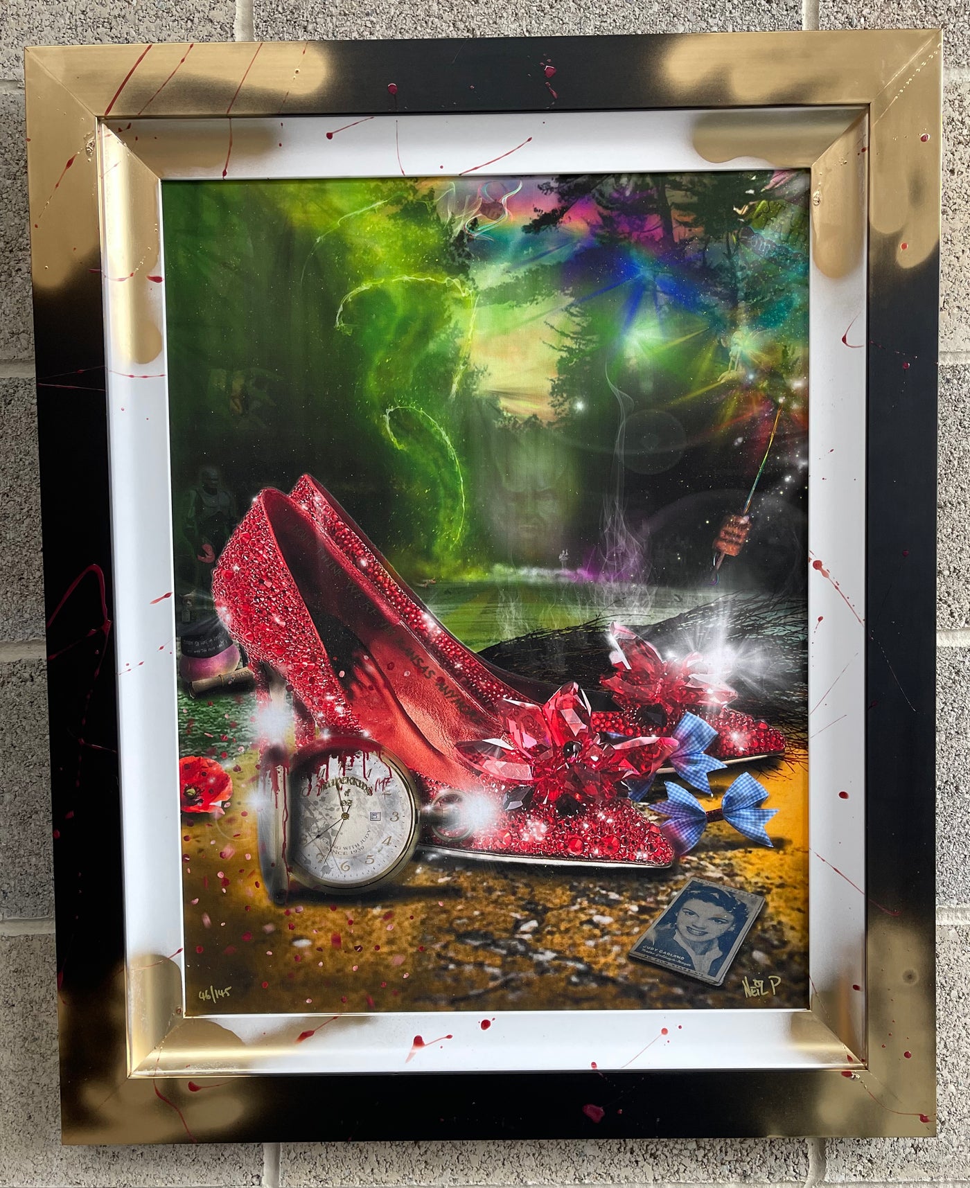 Ruby Slippers Hand Embellished Print by Neil Pengelly - TheArtistsQuarter