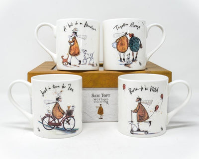 Sam Toft (Mustard Collection) Set Of 4 China Mugs - TheArtistsQuarter