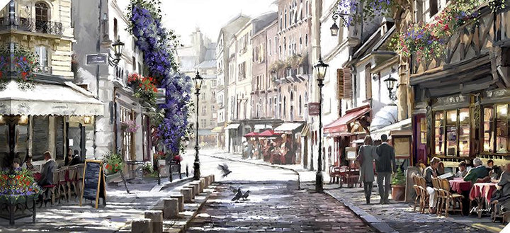 Sunlit Cafes By Richard MacNeil - TheArtistsQuarter