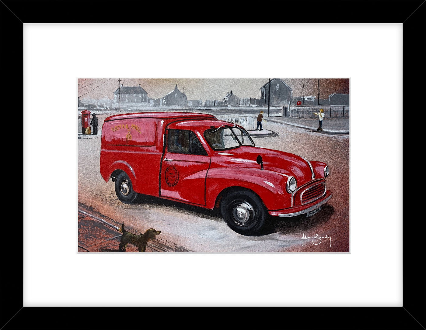 The Old Posty By Adam Barsby. Morris Minor Royal Mail van. - TheArtistsQuarter