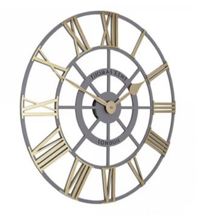 Thomas Kent 24" Evening Star Brass Wall Clock - TheArtistsQuarter
