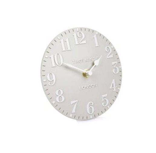 Thomas Kent 6" Arabic Mantel Clock Dove Grey - TheArtistsQuarter