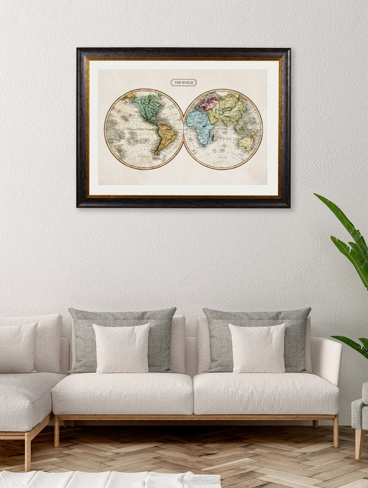c.1800s Map of the World - TheArtistsQuarter